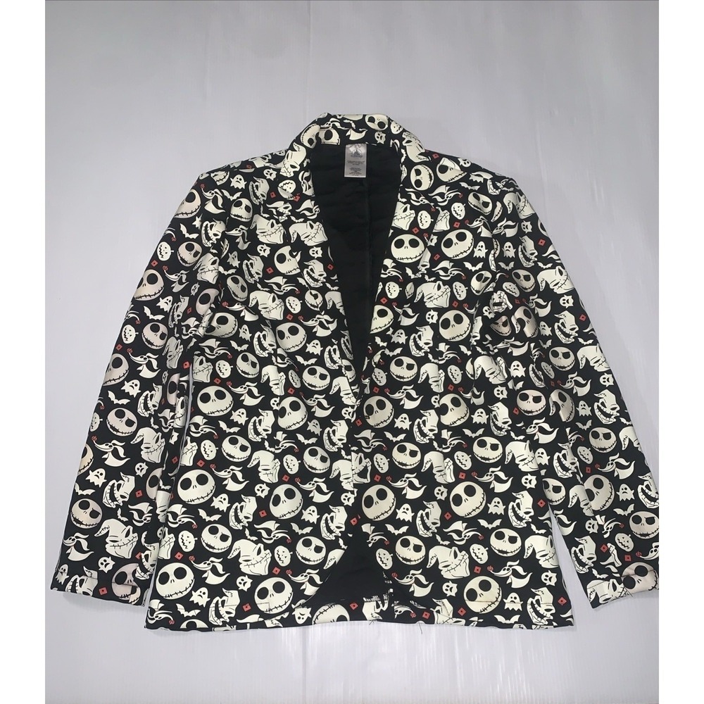 Jack Skellington Disney Halloween Nightmare Glow Blazer Light Up Sz S/M